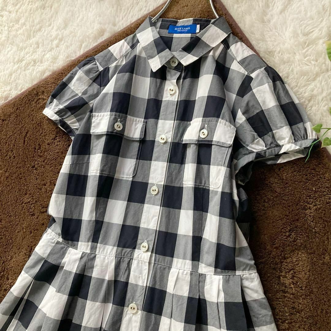 ブルーレーベルクレストブリッジ チェックシャツワンピース ブルーレーベルクレストブリッジ チェックシャツワンピース