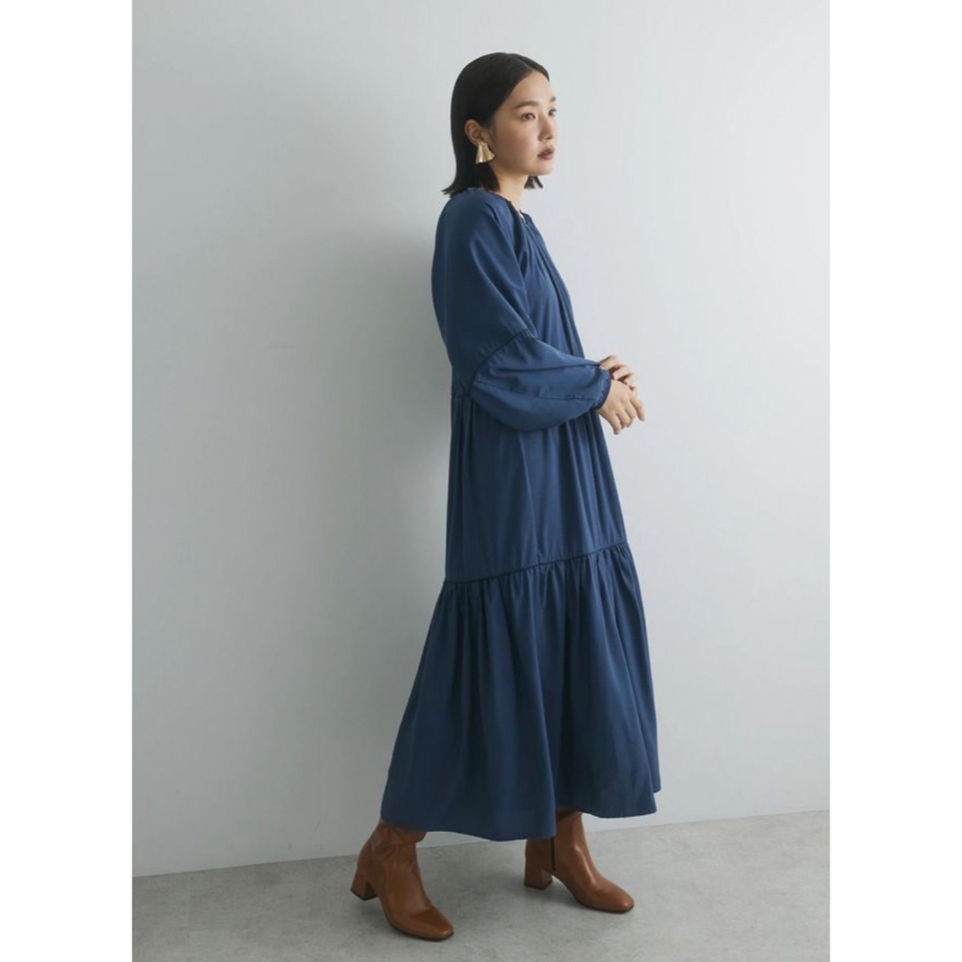 ARMONIA(アルモニア)の【新品 タグ付き】armonia a.ティアード配色パイピングワンピース 完売品 レディースのワンピース(ロングワンピース/マキシワンピース)の商品写真