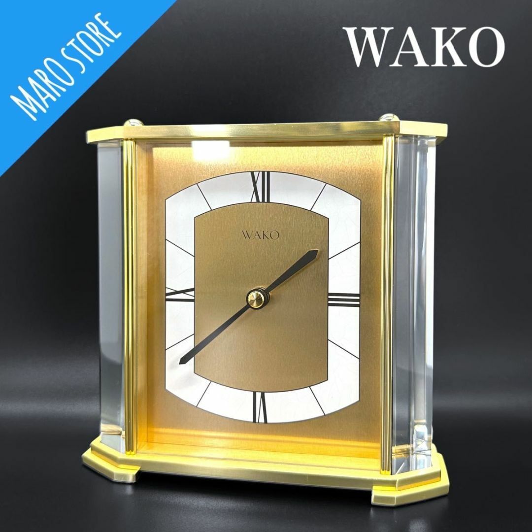 WAKO 和光 クリスタル 置時計 時計 インテリア WAKO 和光 クリスタル 置時計 時計 インテリア