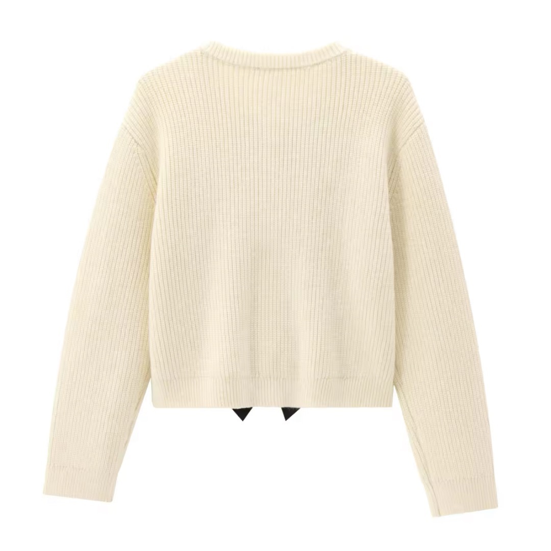 ✨美品✨ M’S GRACY リボン×ビジュ カーディガン ホワイト 38 M ✨美品✨ M'S GRACY リボン×ビジュ カーディガン ホワイト 38 M