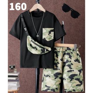 新品★160㎝ 3点セット Tシャツ & ハーフパンツ &ショルダー(Tシャツ/カットソー)