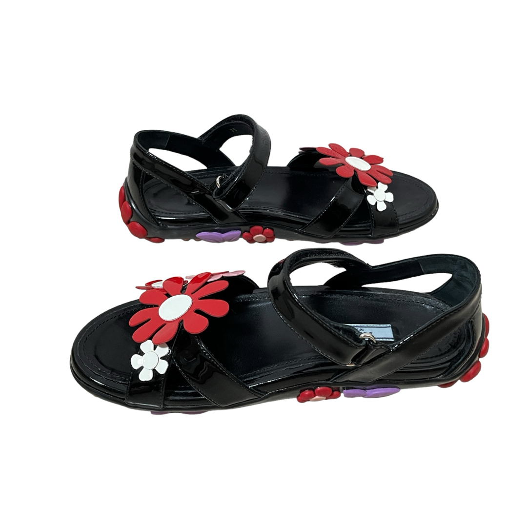 PRADA プラダ フラワー 花柄 サンダル 35 1X473H PRADA プラダ フラワー 花柄 サンダル 35 1X473H