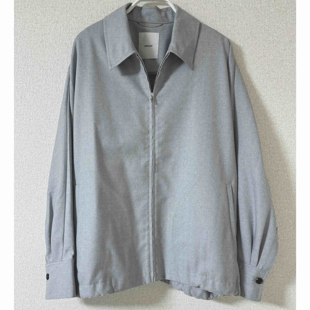 ebure - 美品 ebure ライトウール シャツブルゾン グレー 38 ebure - 美品 ebure ライトウール シャツブルゾン グレー 38