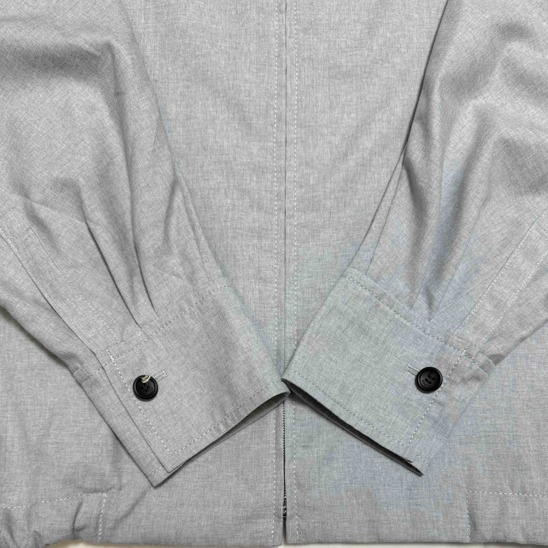 ebure - 美品 ebure ライトウール シャツブルゾン グレー 38 ebure - 美品 ebure ライトウール シャツブルゾン グレー 38