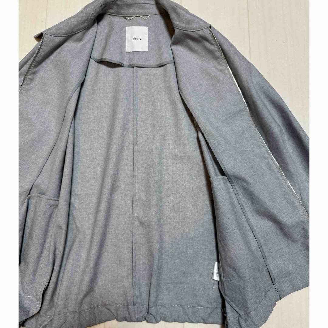 ebure - 美品 ebure ライトウール シャツブルゾン グレー 38 ebure - 美品 ebure ライトウール シャツブルゾン グレー 38