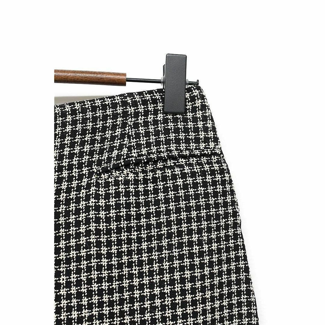 HGC-L292/美品 フェラガモ スカート チェック ツイード リネン混 HGC-L292/美品 フェラガモ スカート チェック ツイード リネン混