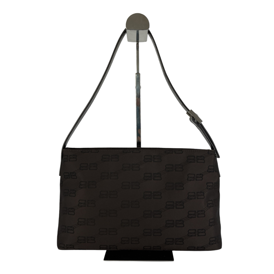 BALENCIAGA - バレンシアガ ワンショルダーバッグ BB柄 ロゴ型 BALENCIAGA - バレンシアガ ワンショルダーバッグ BB柄 ロゴ型