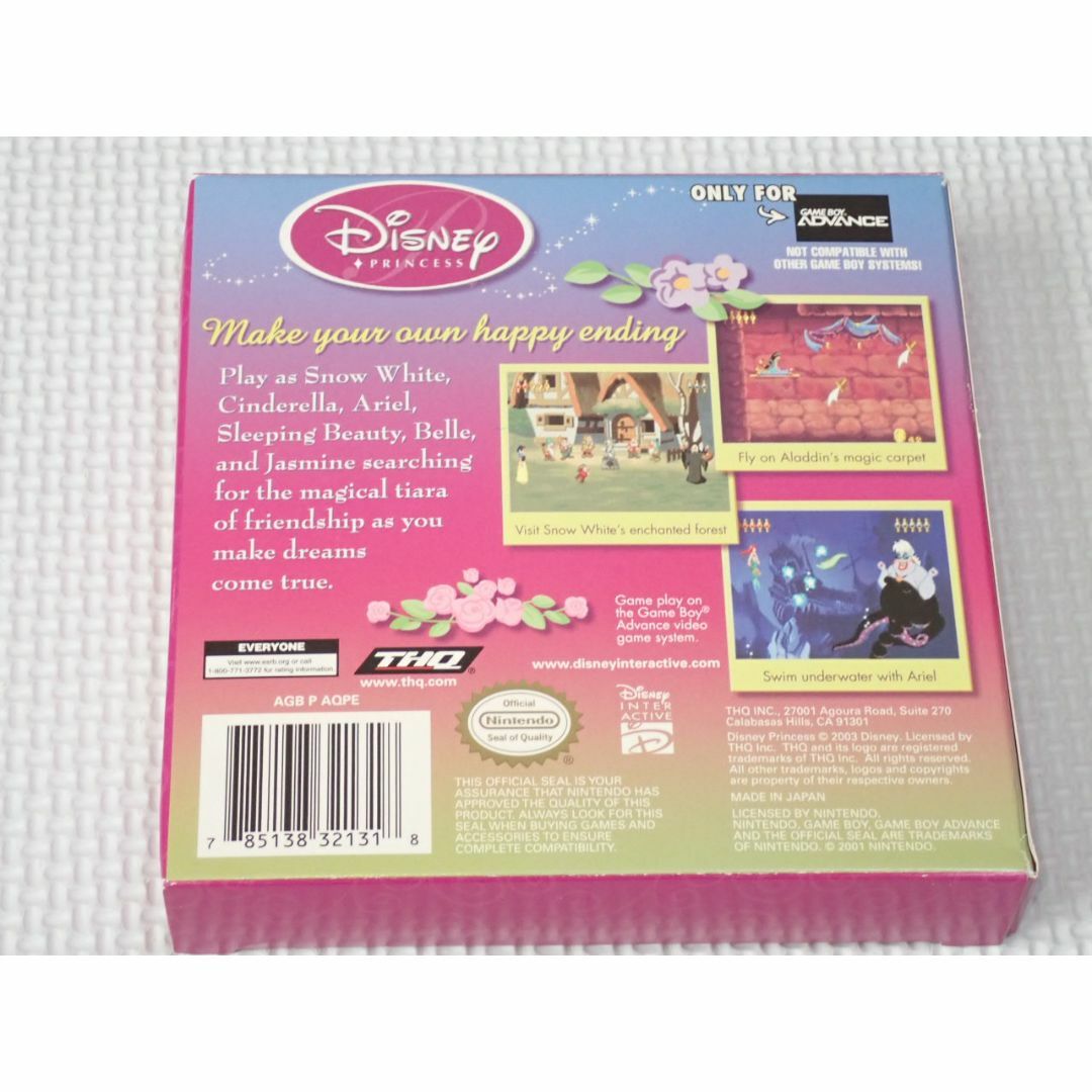 GBA☆DISNEY PRINCESS 海外版 北米版 端子清掃済