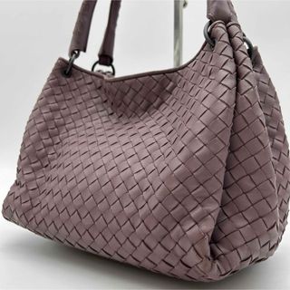 ボッテガヴェネタ(BOTTEGA VENETA)の【美品】ボッテガヴェネタ パラシュート ハンドバッグ イントレチャート パープル(ハンドバッグ)