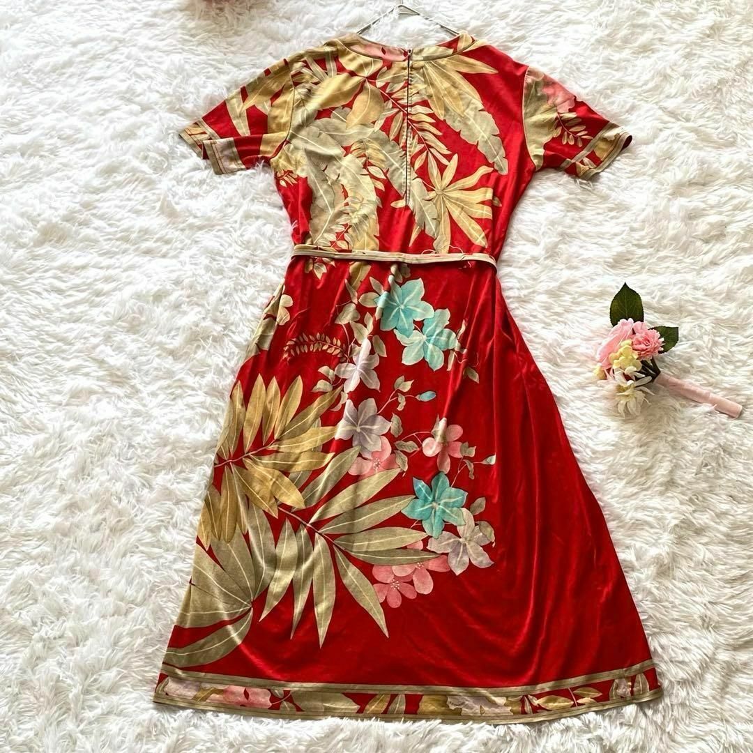 レオナール ワンピース 花柄 Aライン シャツ ベルト LEONARD レオナール ワンピース 花柄 Aライン シャツ ベルト LEONARD