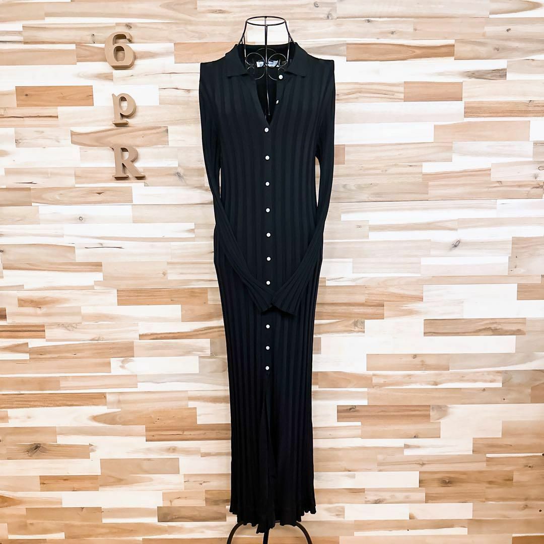 ZARA - 【ザラ】レーヨン ロング ニット ワンピース 長袖 ZARA - 【ザラ】レーヨン ロング ニット ワンピース 長袖
