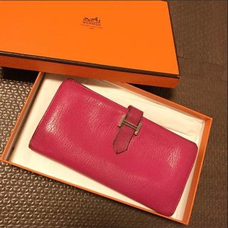 エルメス(Hermes)のエルメス ベアン ピンク ♡(財布)