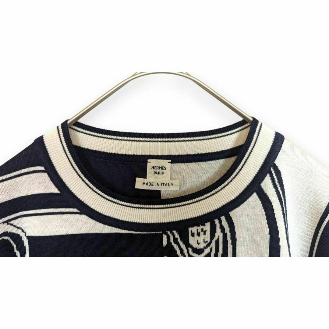 定価28万円【極美品】24SSエルメス 無秩序 ニット ジャガード 定価28万円【極美品】24SSエルメス 無秩序 ニット ジャガード