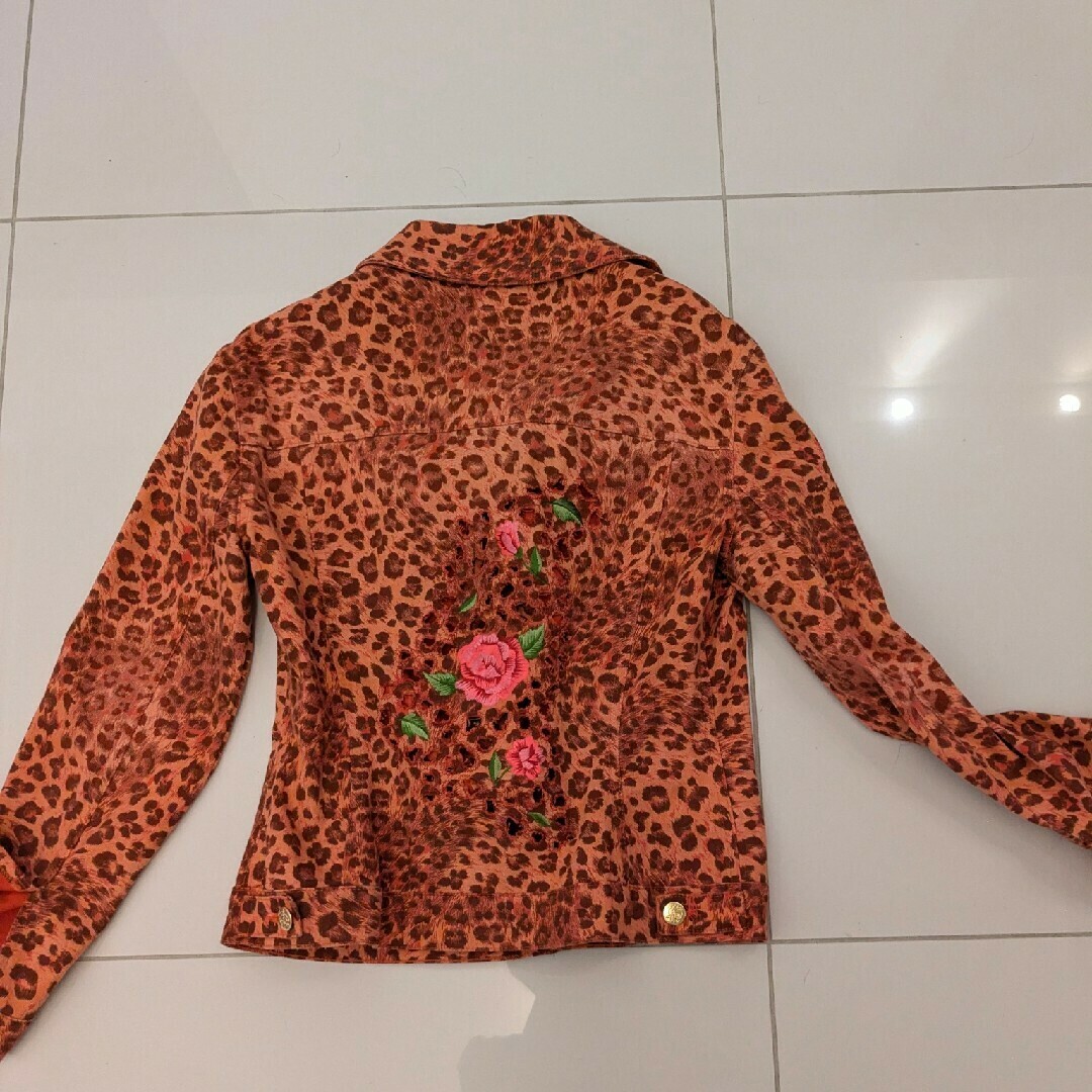 アンナモリナーリ/豹柄薔薇刺繍Gジャン
