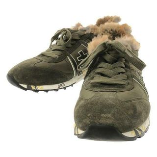 プレミアータ(PREMIATA)のPREMIATA / プレミアータ | LUCY / ルーシー ファー切替 レザー ナイロン スニーカー | 42 | オリーブ系 | メンズ(スニーカー)