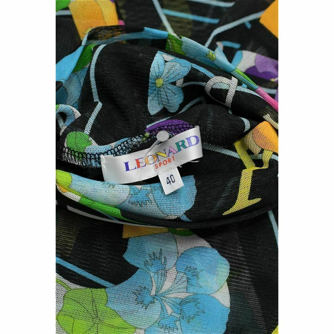 HGDE336/LEONARD メッシュブラウス パワーネット 袖シャーリング HGDE336/LEONARD メッシュブラウス パワーネット 袖シャーリング