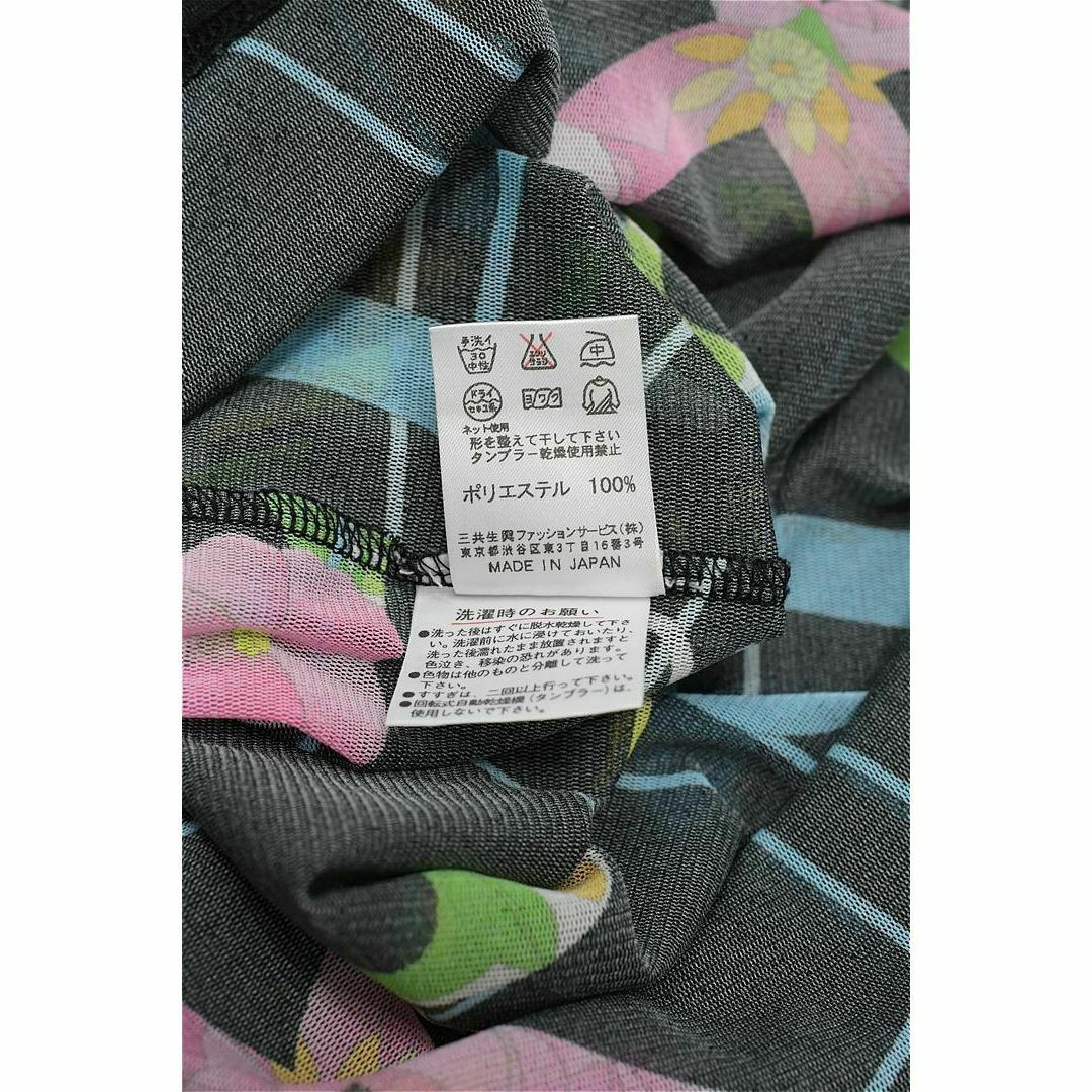 HGDE336/LEONARD メッシュブラウス パワーネット 袖シャーリング HGDE336/LEONARD メッシュブラウス パワーネット 袖シャーリング