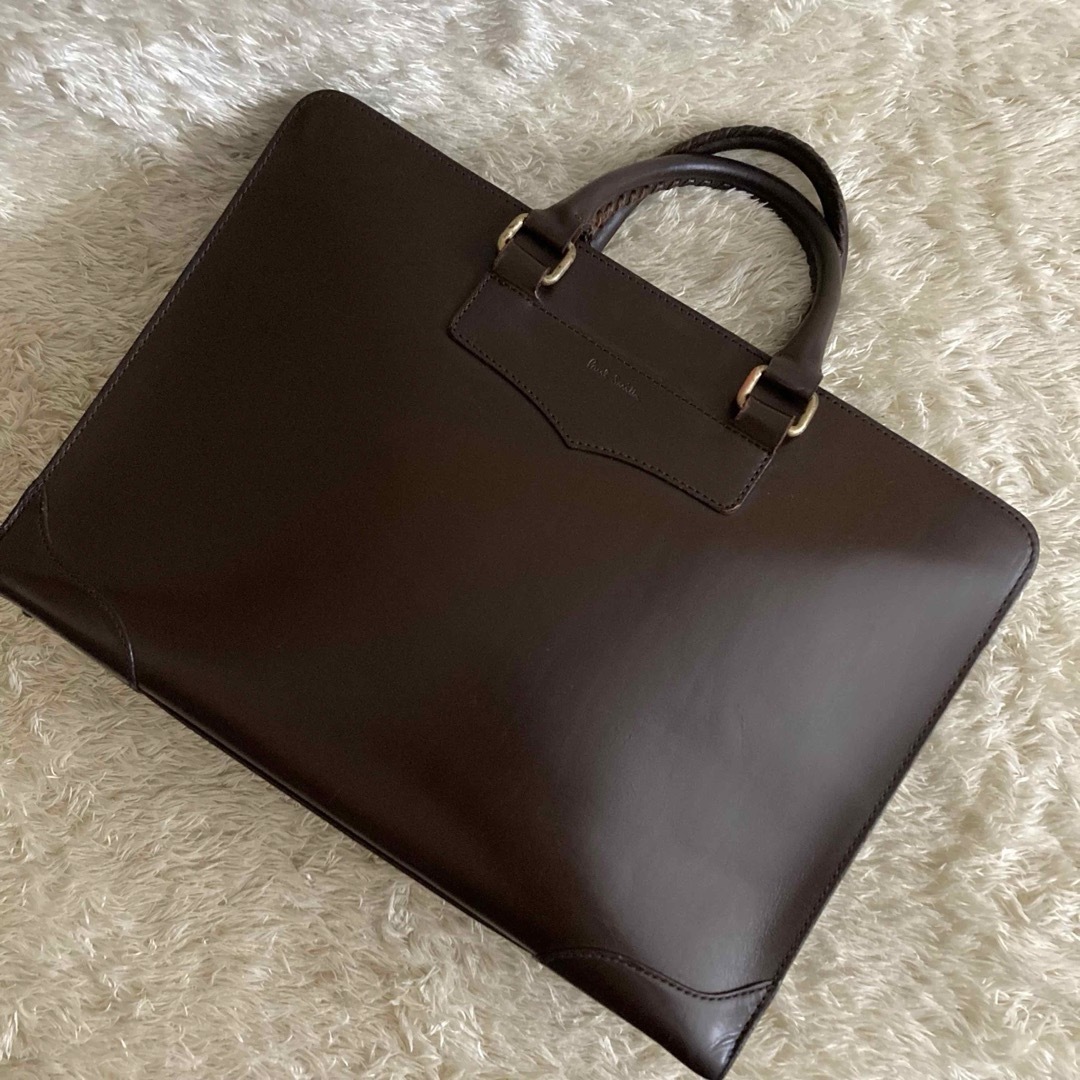 激レア】Paul Smith ビジネスバッグ レザー ダークブラウン 激レア】Paul Smith ビジネスバッグ レザー ダークブラウン