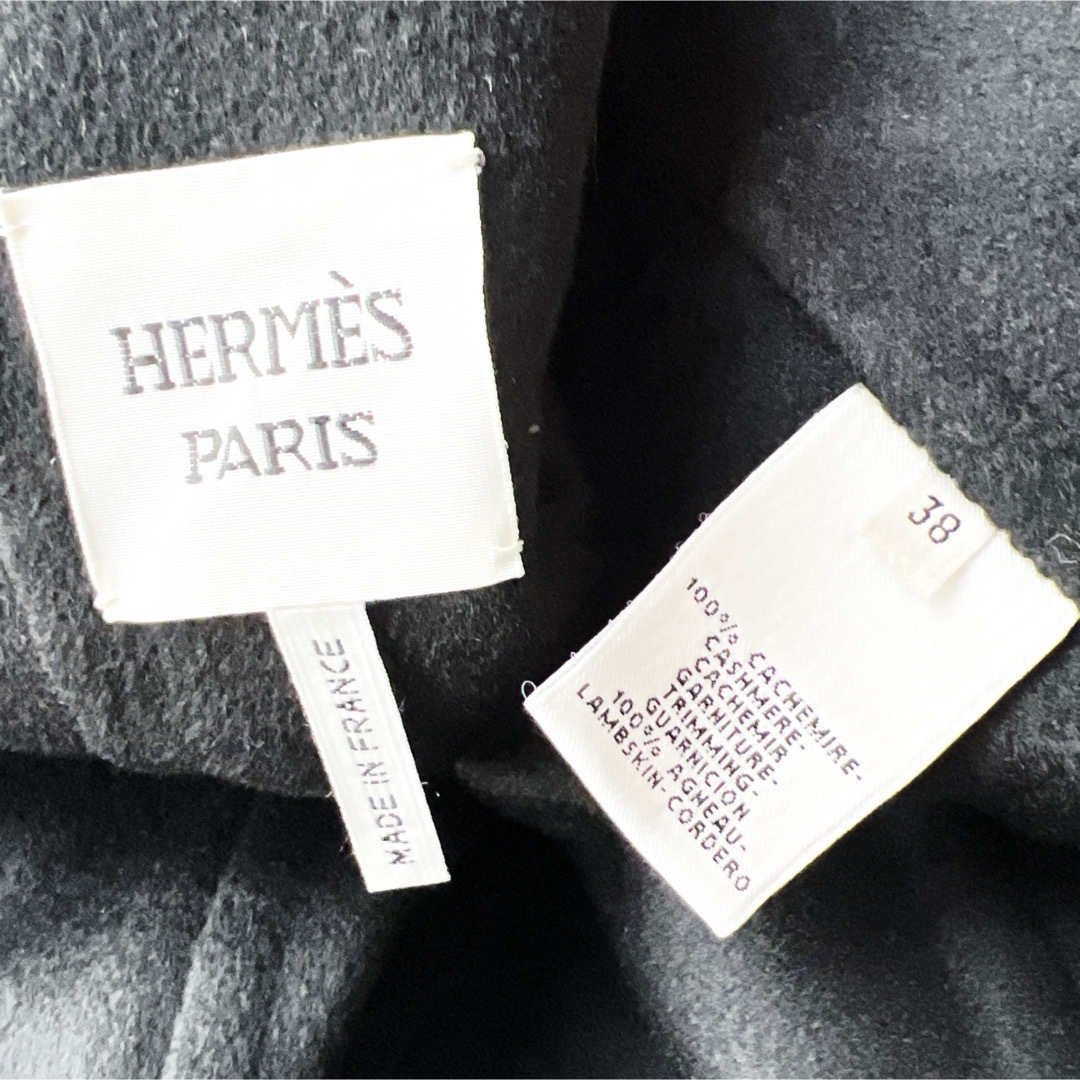 HERMES - 美品 HERMES エルメス レザー ブルゾン カシミヤ HERMES - 美品 HERMES エルメス レザー ブルゾン カシミヤ