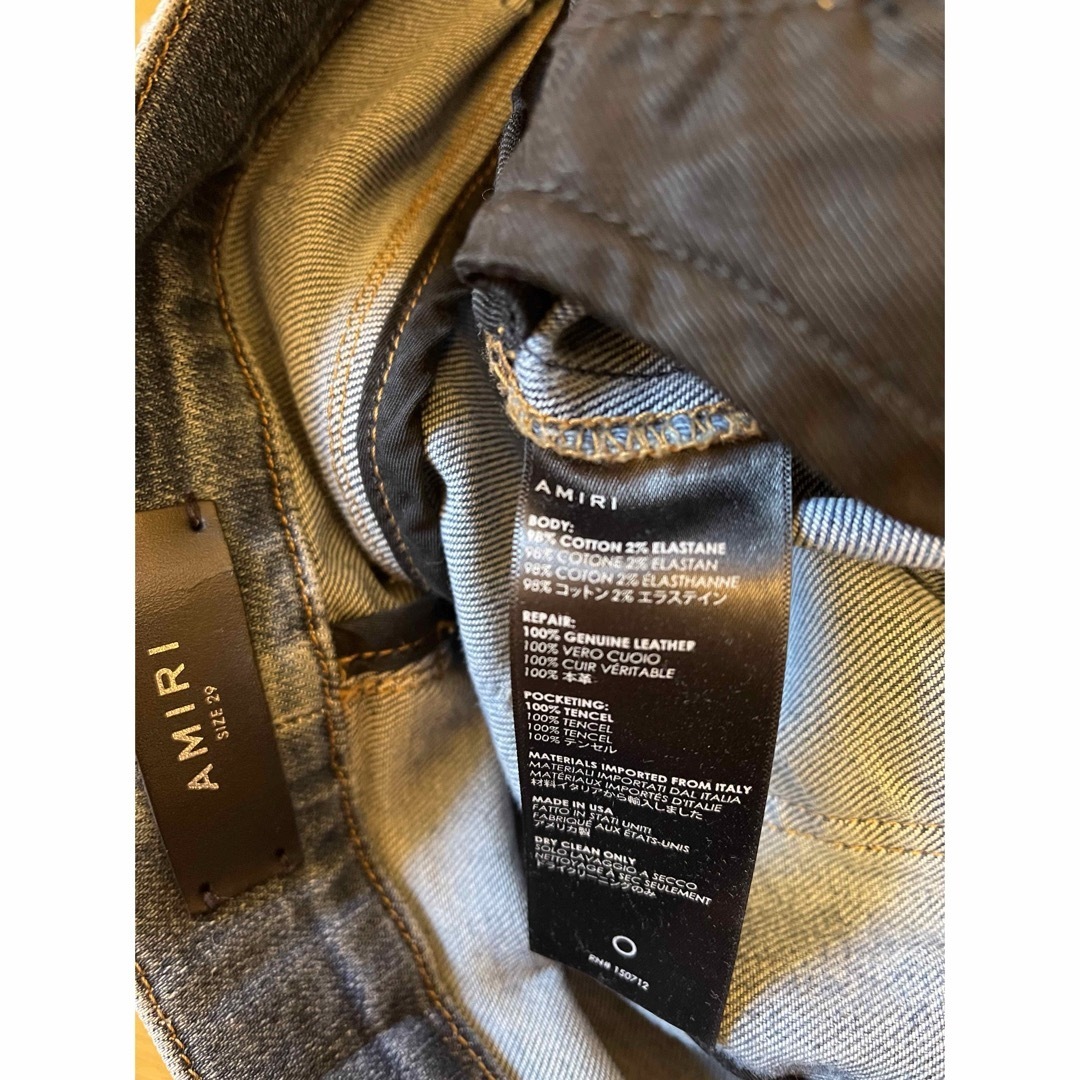 AMIRI - 正規 AMIRI アミリ MX-1 レザーパッチ デニムの通販 by AMIRI - 正規 AMIRI アミリ MX-1 レザーパッチ デニムの通販 by
