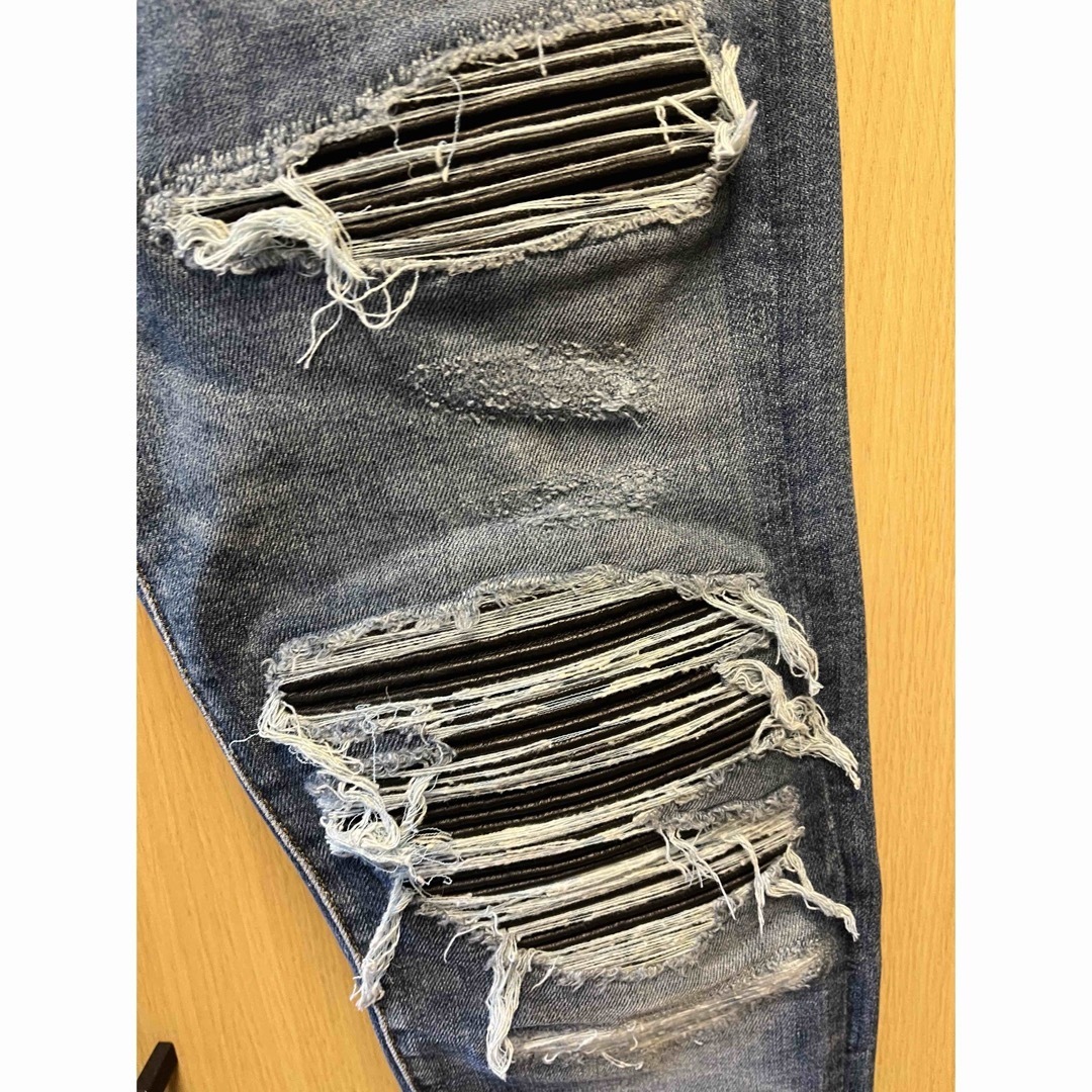 AMIRI - 正規 AMIRI アミリ MX-1 レザーパッチ デニムの通販 by AMIRI - 正規 AMIRI アミリ MX-1 レザーパッチ デニムの通販 by