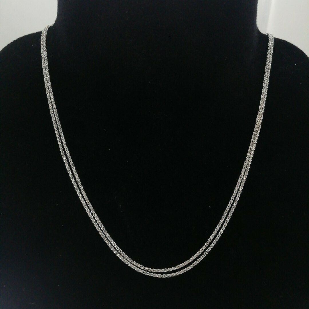 K18WG (750)✨地金◇2連式シンプルネックレス✨ダブルチェーン K18WG (750)✨地金◇2連式シンプルネックレス✨ダブルチェーン