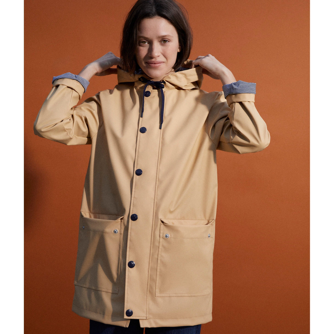 PETIT BATEAU - プチバトー ヨットパーカーxxsベージュレイン PETIT BATEAU - プチバトー ヨットパーカーxxsベージュレイン