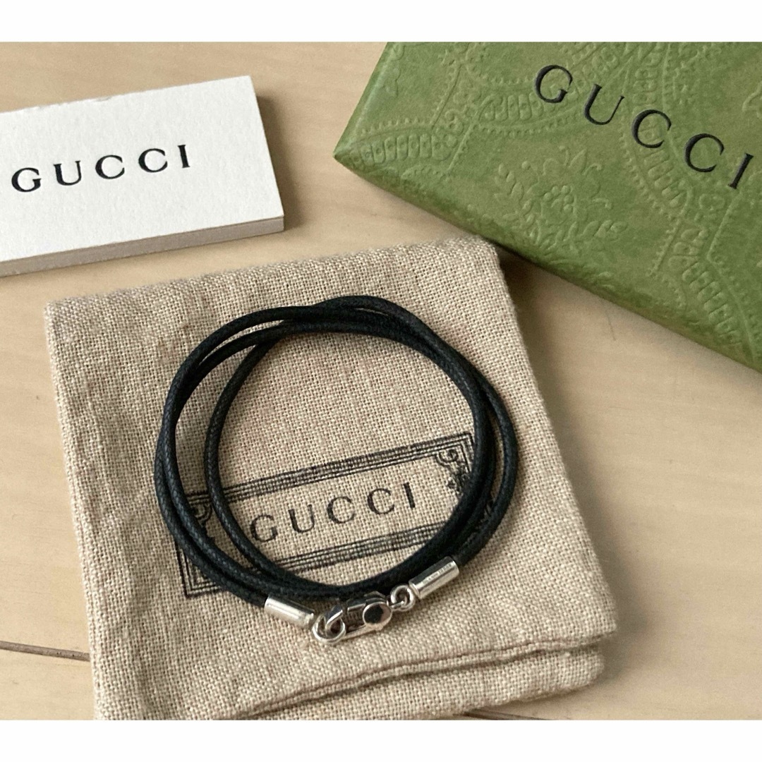 GUCCI - 正規品 グッチ レザーチョーカー/革紐/ネックレス GUCCI - 正規品 グッチ レザーチョーカー/革紐/ネックレス