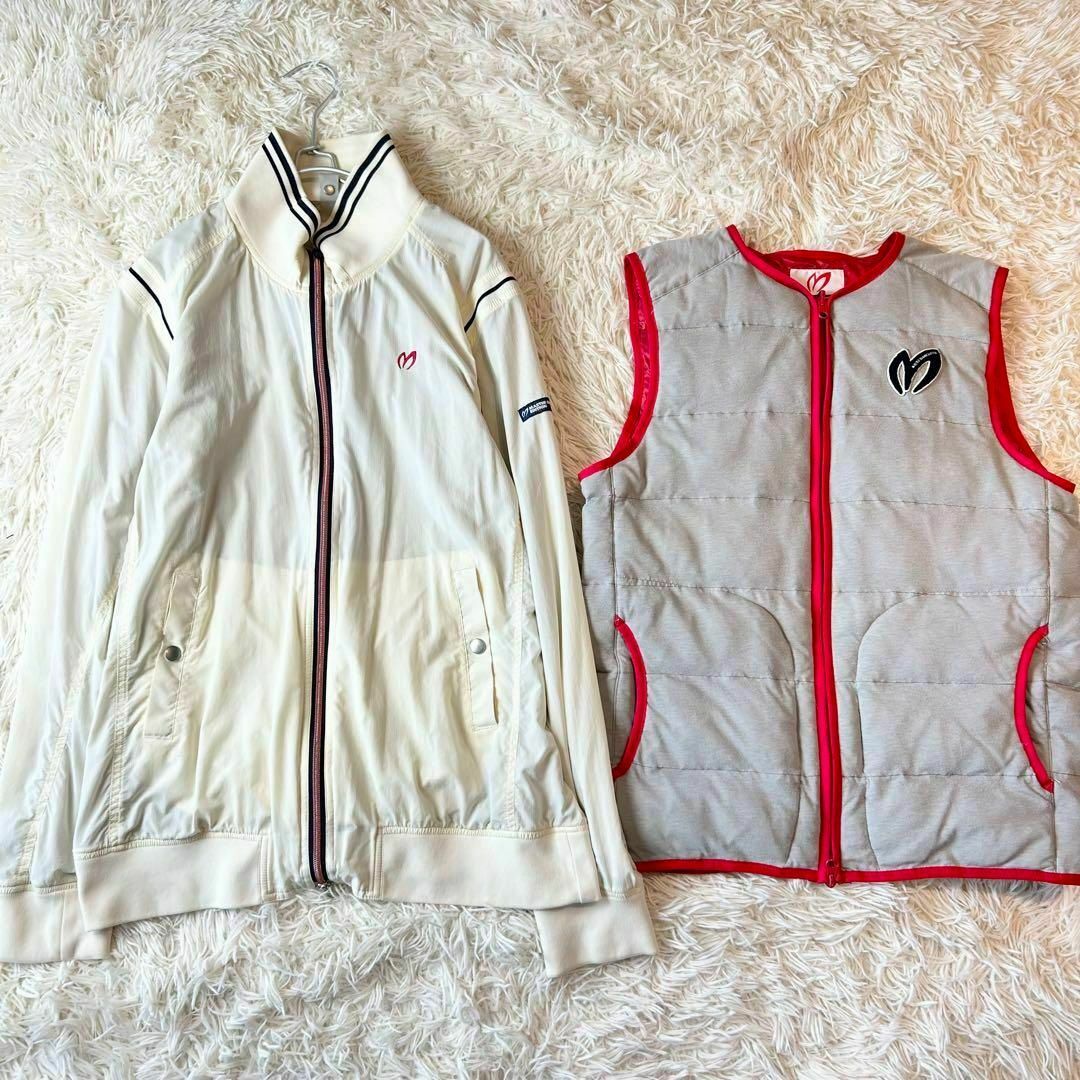 パーリーゲイツ 薄手ジャケット 中綿ベスト セット 大きいサイズ XL パーリーゲイツ 薄手ジャケット 中綿ベスト セット 大きいサイズ XL