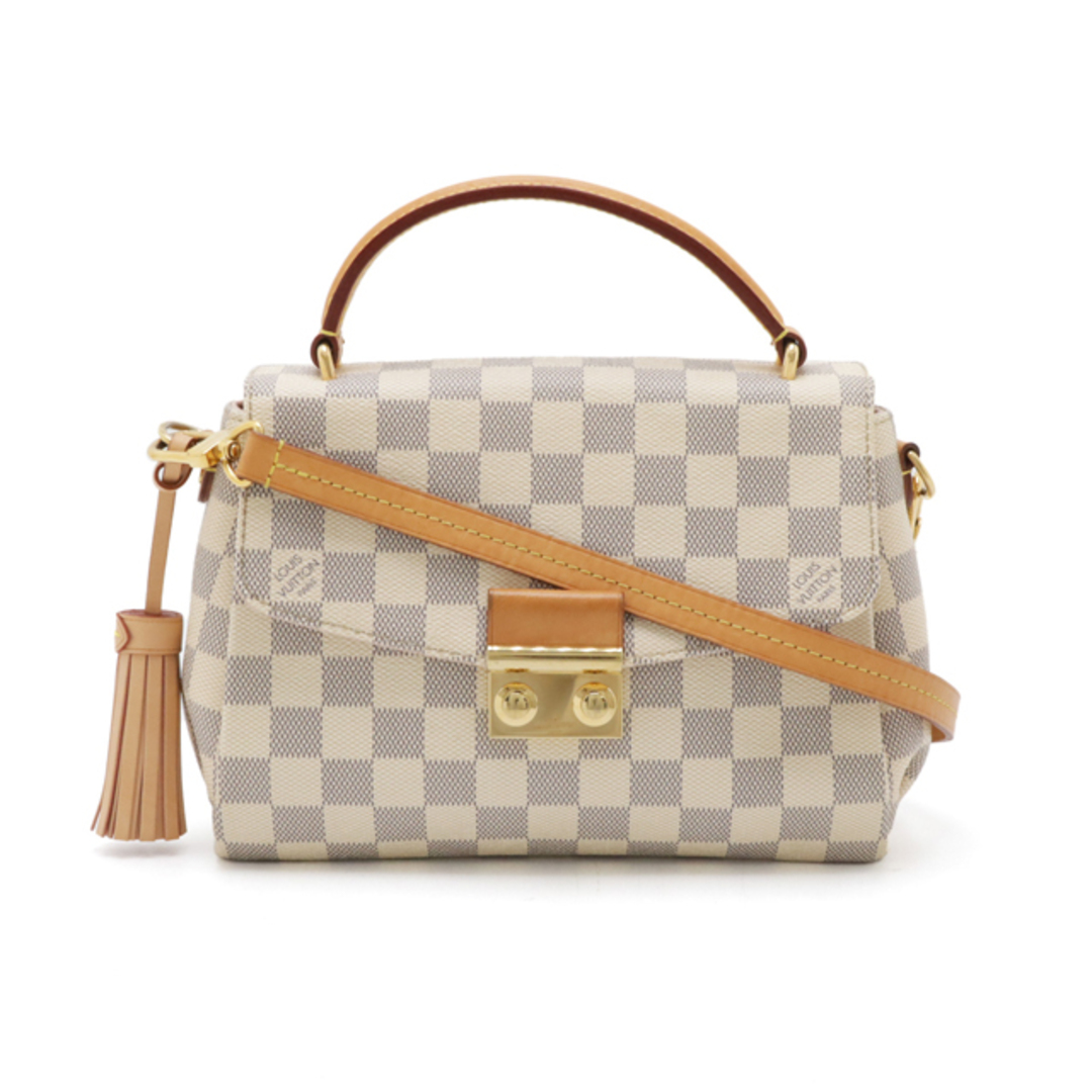 LOUIS VUITTON - LOUIS VUITTON ルイ ヴィトン ダミエアズール クロワゼット ハンドバッグ 2WAY ショルダーバッグ 斜め掛け タッセルチャーム N41581