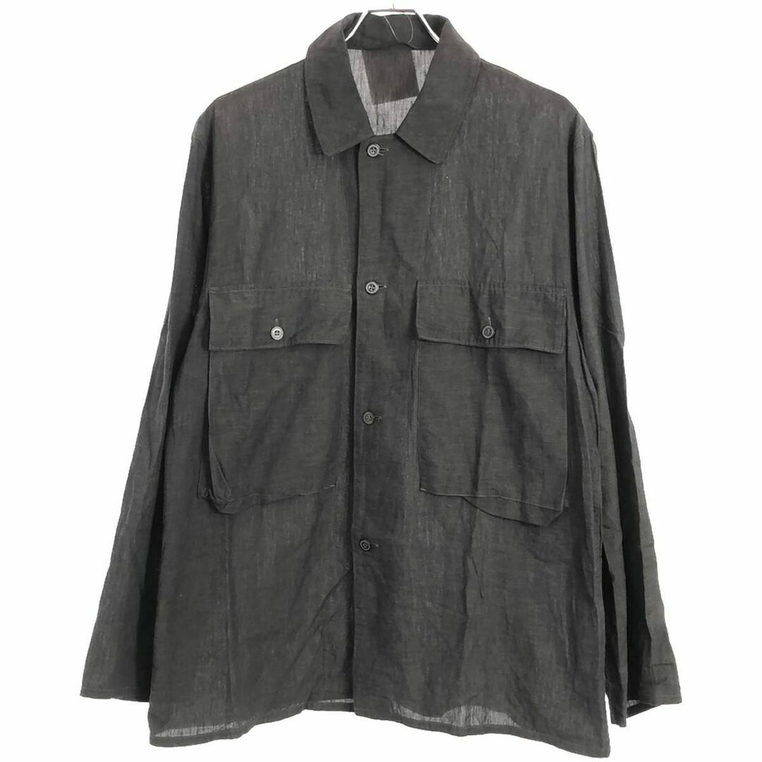 中古】 COMOLI コモリ 24SS ウール和紙コモリニット チャコール 中古】 COMOLI コモリ 24SS ウール和紙コモリニット チャコール