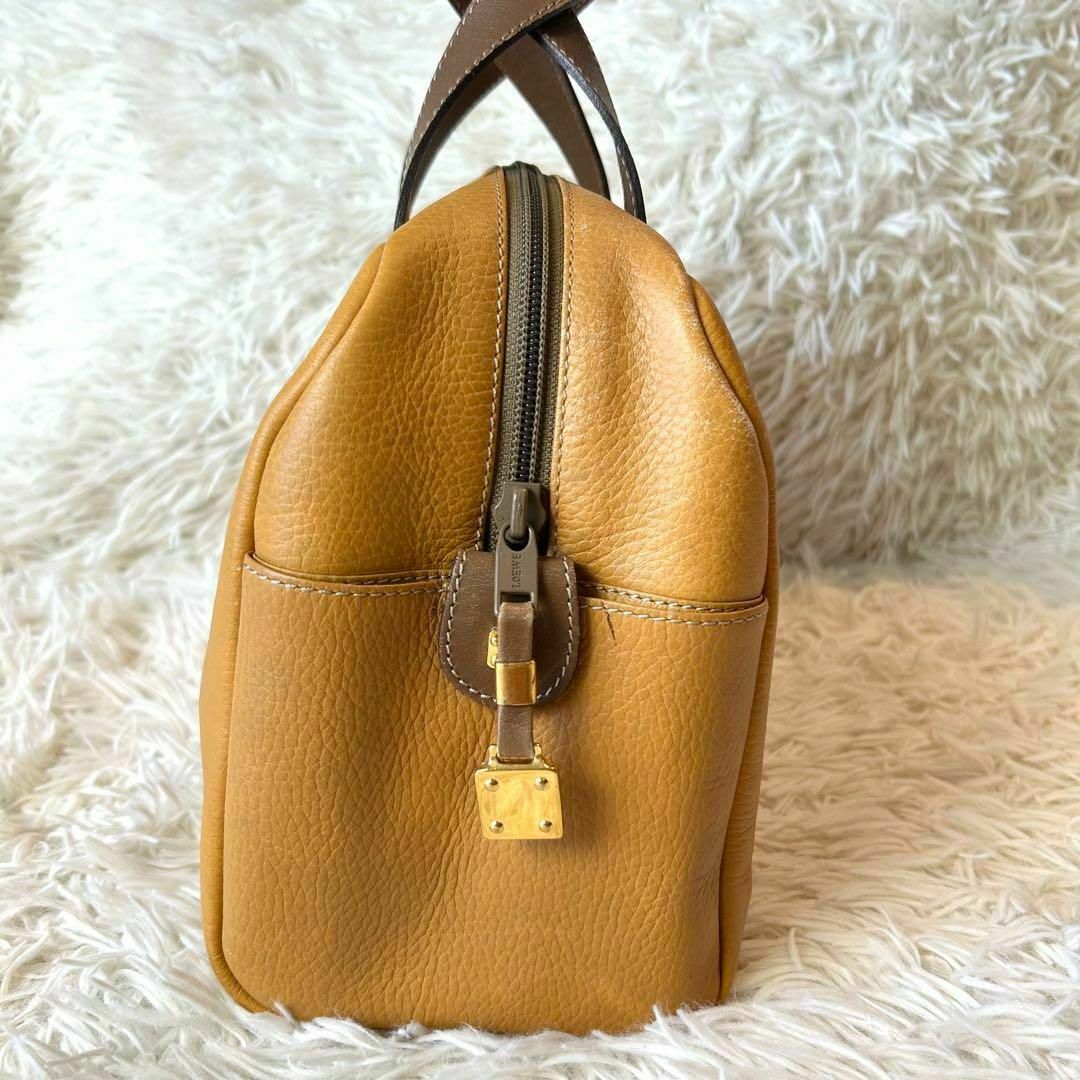 LOEWE ロエベ ミニボストン アナグラム レザー ハンドバッグ LOEWE ロエベ ミニボストン アナグラム レザー ハンドバッグ