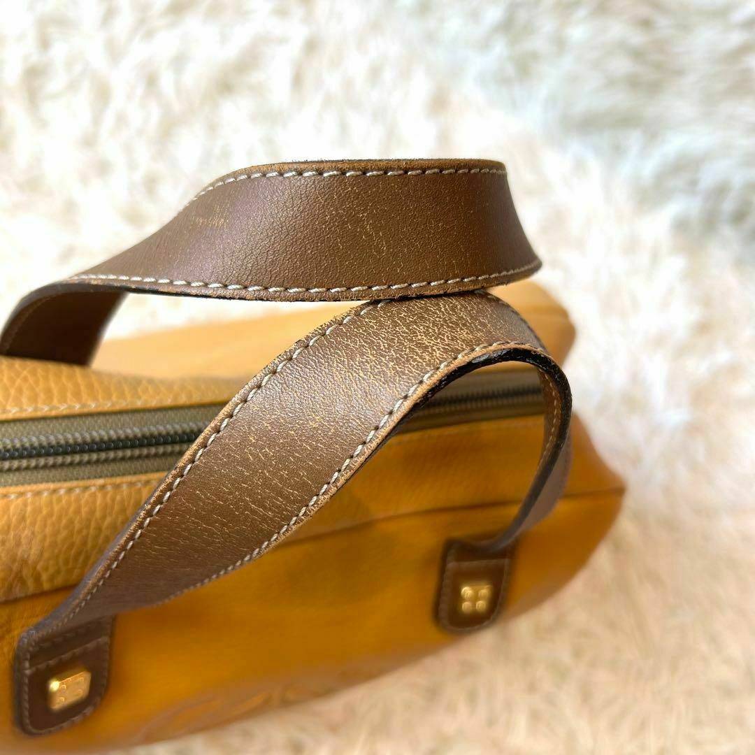 LOEWE ロエベ ミニボストン アナグラム レザー ハンドバッグ LOEWE ロエベ ミニボストン アナグラム レザー ハンドバッグ