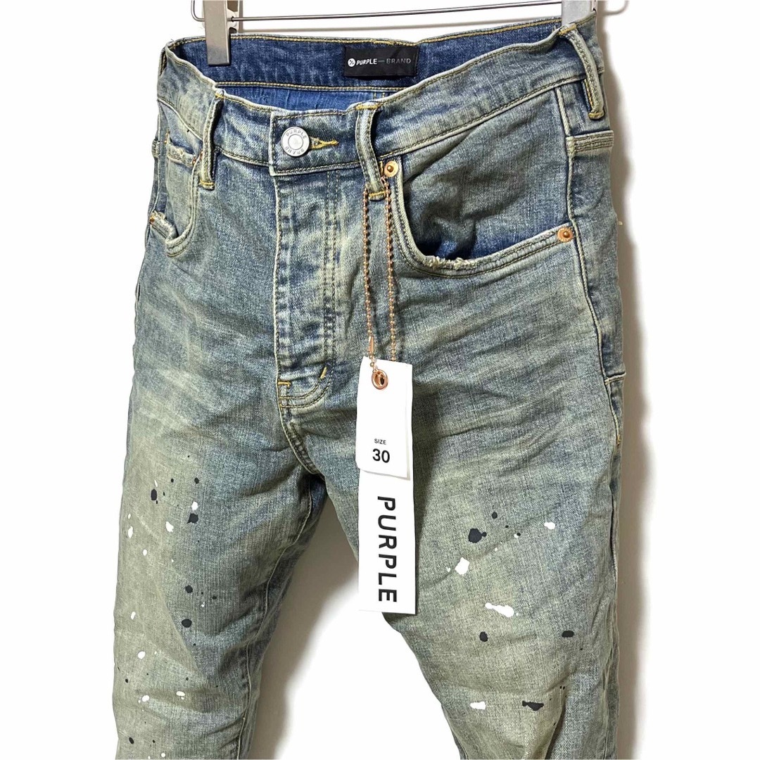 ksubi - 新品 PURPLE BRAND P002 ペンキ加工ダメージデニム 30の ksubi - 新品 PURPLE BRAND P002 ペンキ加工ダメージデニム 30の
