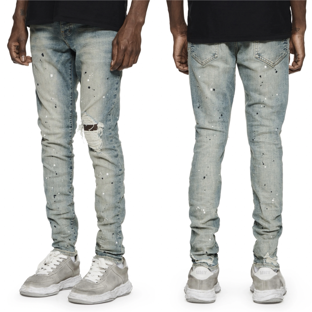 ksubi - 新品 PURPLE BRAND P002 ペンキ加工ダメージデニム 30の ksubi - 新品 PURPLE BRAND P002 ペンキ加工ダメージデニム 30の