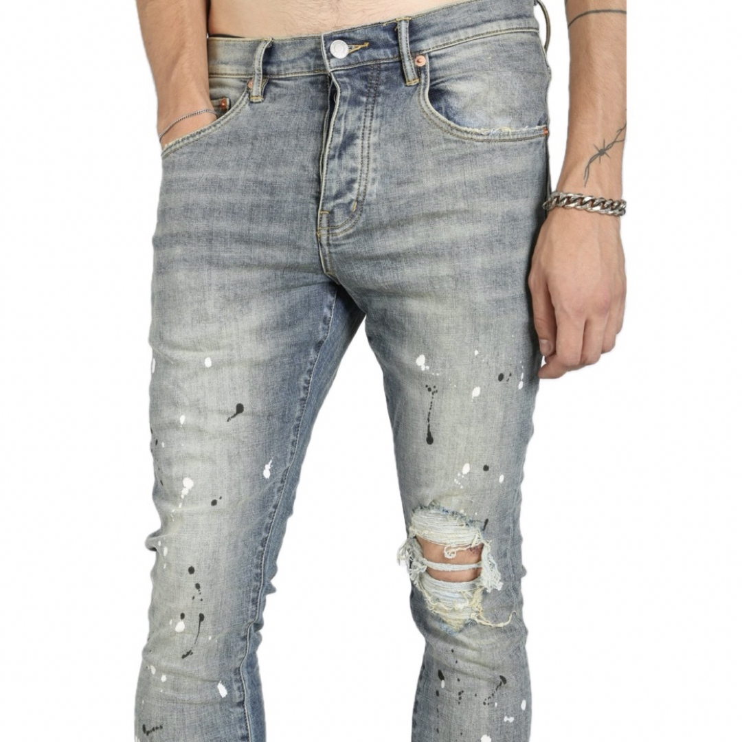 ksubi - 新品 PURPLE BRAND P002 ペンキ加工ダメージデニム 30の ksubi - 新品 PURPLE BRAND P002 ペンキ加工ダメージデニム 30の