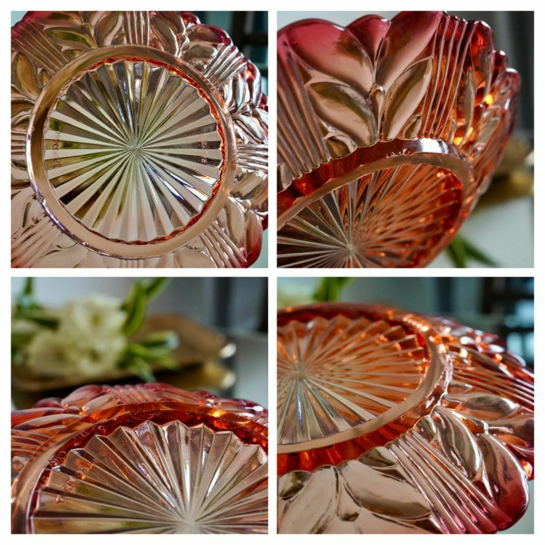 1890年☆オールドバカラ☆BACCARAT☆赤☆ローリエ☆プレート お 1890年☆オールドバカラ☆BACCARAT☆赤☆ローリエ☆プレート お