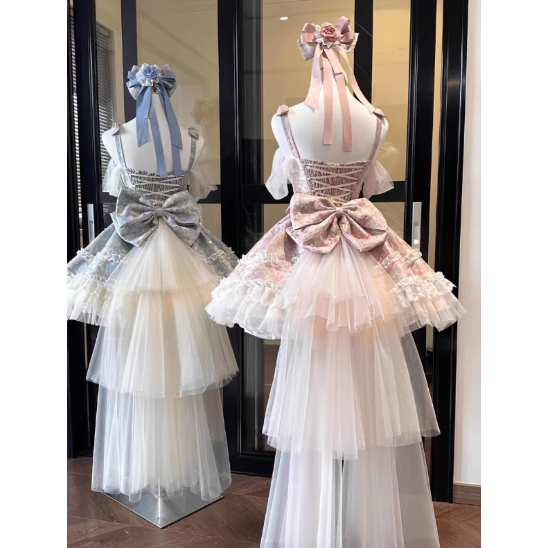 lolita ローズガーデン ロリータワンピース トレーン ピンク　L60＃ lolita ローズガーデン ロリータワンピース トレーン ピンク L60