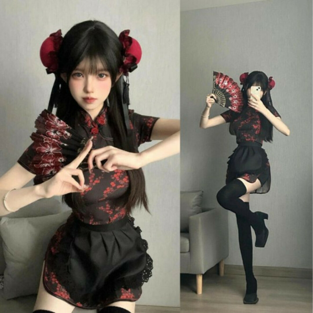 メイド チャイナドレス ピンクL 人気コスチューム ハロウィン メイド チャイナドレス ピンクL 人気コスチューム ハロウィン