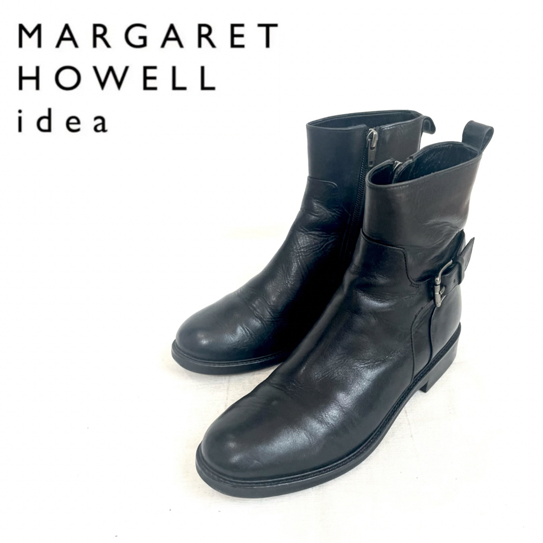 MARGARET HOWELL idea ベルテッドショートブーツ 23.5 ブーツ MARGARET HOWELL idea ベルテッドショートブーツ 23.5 ブーツ