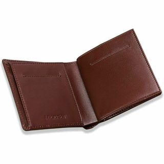 財布 メンズ 二つ折り ミニ財布 コンパクト コーヒー色 ブラウン プレゼント(折り財布)