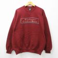 XL★古着 長袖 スウェット メンズ キャンプ クルーネック エンジ 24sep11 中古 スエット トレーナー トップス