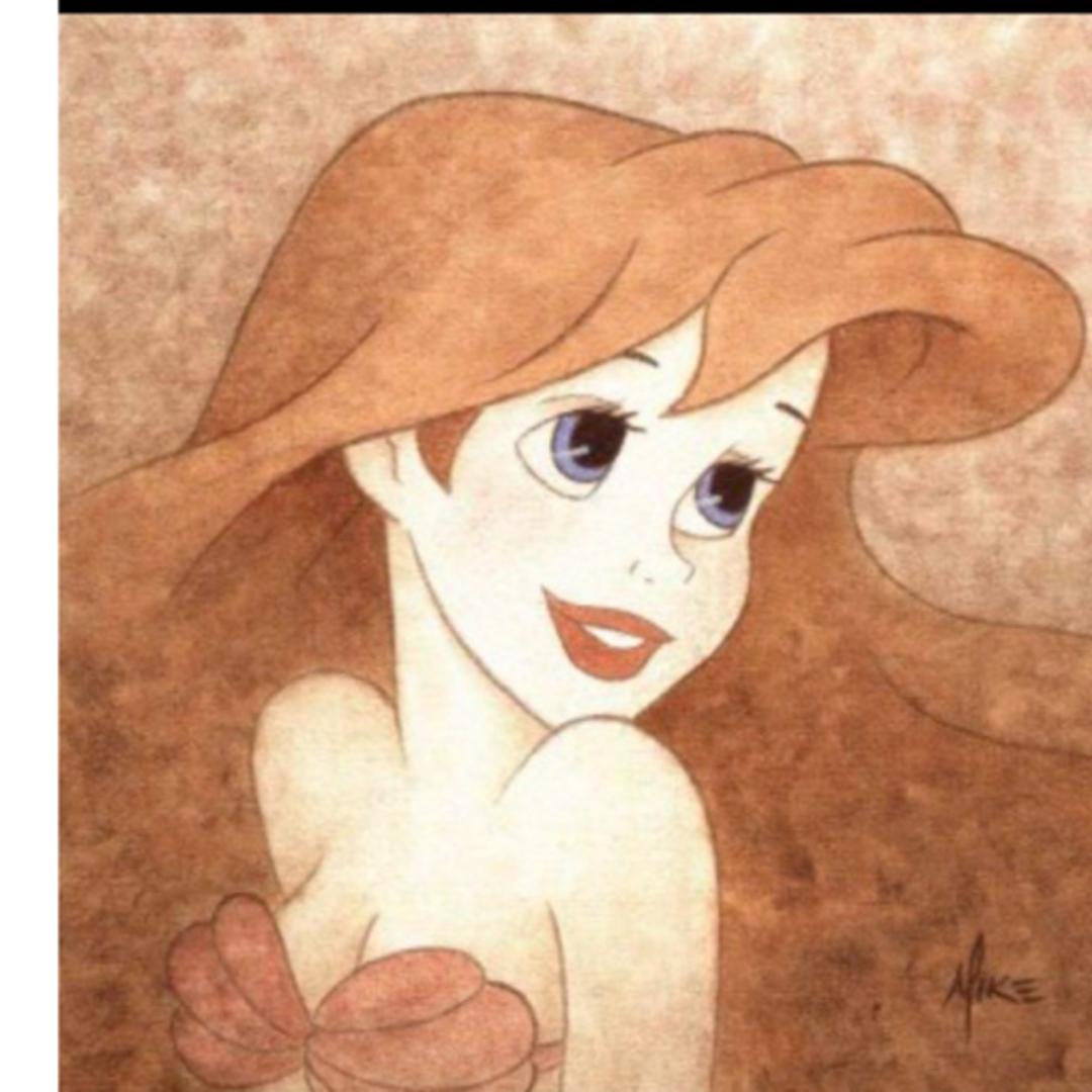 リトルマーメイドmike kupka アリエル絵画 エディション54/195 リトルマーメイドmike kupka アリエル絵画 エディション54/195