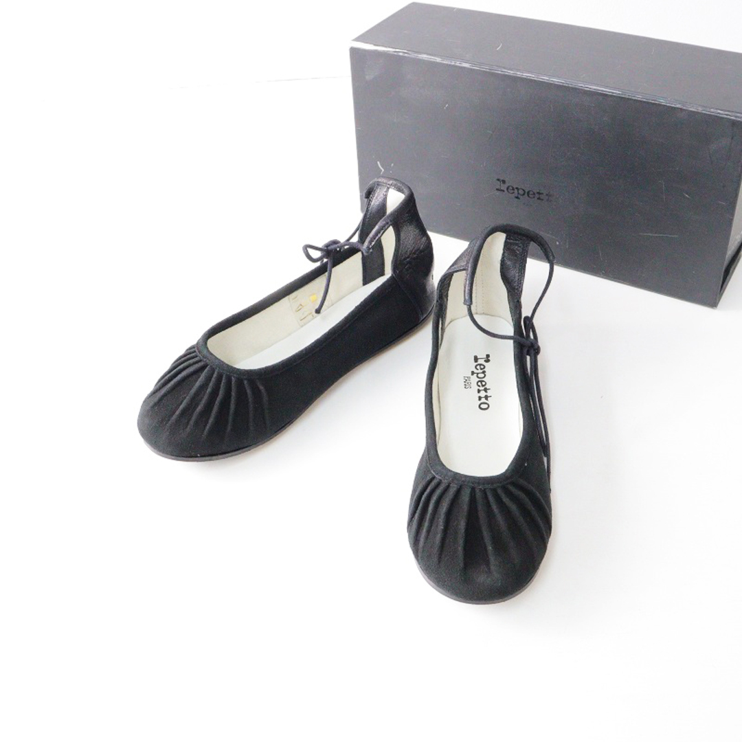 美品】repetto/バレエシューズ 23cm/黒 じゃ 美品】repetto/バレエシューズ 23cm/黒 じゃ