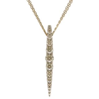 カシケイ ネイキッド ネックレス 18金 K18ホワイトゴールド ダイヤモンド レディース KASHIKEY  中古(ネックレス)