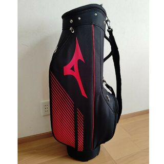 MIZUNO ミズノ ゴルフ 軽量キャディバッグ9型【黒×赤】美品 MIZUNO ミズノ ゴルフ 軽量キャディバッグ9型【黒×赤】美品