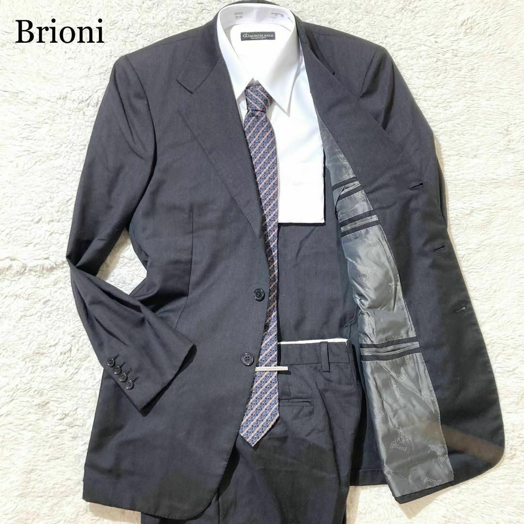Brioni - 【極美品】Brioni スーツ セットアップ グレー 背抜き Brioni - 【極美品】Brioni スーツ セットアップ グレー 背抜き