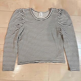 ユーバイスピックアンドスパン(U by SPICK&SPAN)のu by spick&span レディース 長袖　ボーダー　パフスリーブ(Tシャツ(半袖/袖なし))