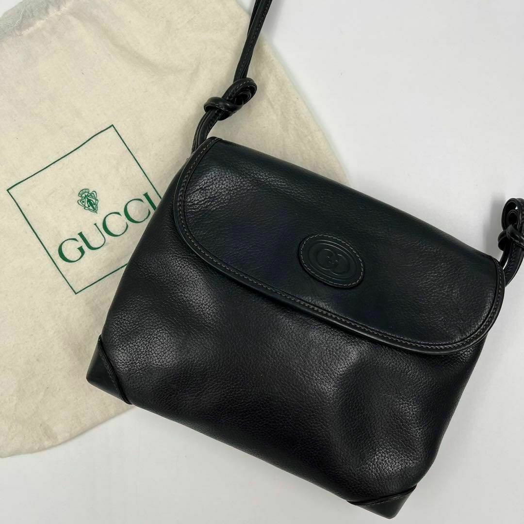 ヴィンテージ 美品 OLD GUCCI ショルダー クロスバッグ シボ本革 gg ヴィンテージ 美品 OLD GUCCI ショルダー クロスバッグ シボ本革 gg