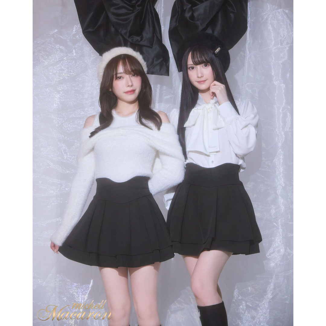 michellMacaron - michellMacaron 美脚スカート ブラックMサイズ michellMacaron - michellMacaron 美脚スカート ブラックMサイズ
